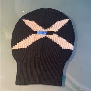 Limited Edition Luxury Designer Streetwear Balaclava Black CASHMERE+MERINO Wool